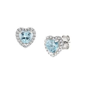 Boucles d'oreilles Amen Femme Dolce cuore in Argent Zircone ETICUBACZ - ETICUBACZ